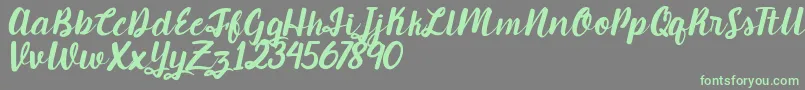Candlelight-Schriftart – Grüne Schriften auf grauem Hintergrund