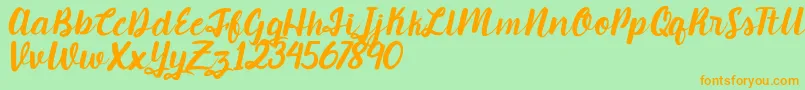 Candlelight Font – Orange Fonts on Green Background