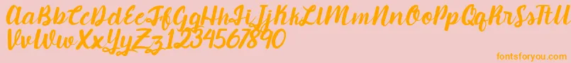 Candlelight Font – Orange Fonts on Pink Background