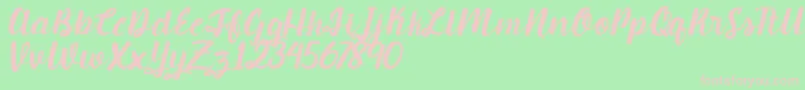 Candlelight Font – Pink Fonts on Green Background