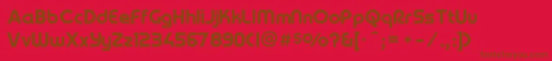 Yagiuhfno2 Font – Brown Fonts on Red Background