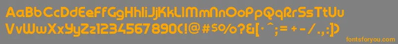 Yagiuhfno2 Font – Orange Fonts on Gray Background