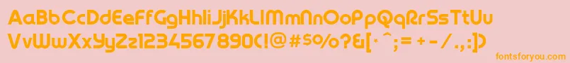 Yagiuhfno2 Font – Orange Fonts on Pink Background