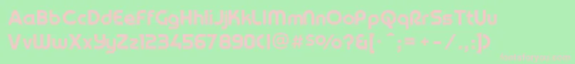 Yagiuhfno2 Font – Pink Fonts on Green Background