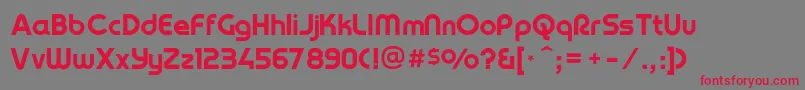 Yagiuhfno2 Font – Red Fonts on Gray Background