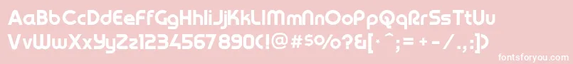 Yagiuhfno2 Font – White Fonts on Pink Background