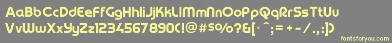 Yagiuhfno2 Font – Yellow Fonts on Gray Background
