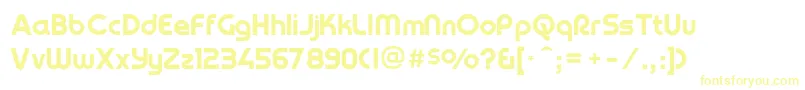Yagiuhfno2 Font – Yellow Fonts on White Background