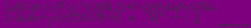 Fonte UnaiLines – fontes pretas em um fundo violeta