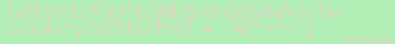 UnaiLines Font – Pink Fonts on Green Background