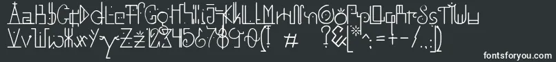 Шрифт UnaiLines – белые шрифты на чёрном фоне