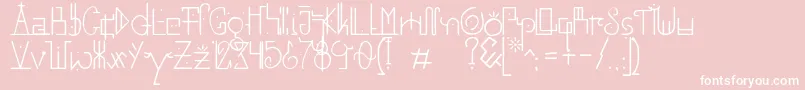 UnaiLines-Schriftart – Weiße Schriften auf rosa Hintergrund
