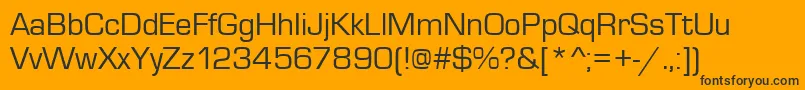 Eurostar Font – Black Fonts on Orange Background