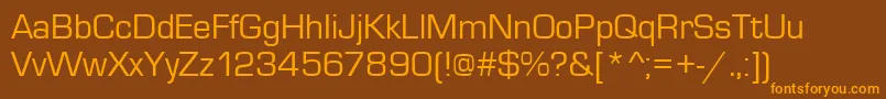 Eurostar Font – Orange Fonts on Brown Background