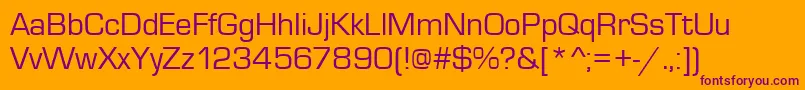 Eurostar Font – Purple Fonts on Orange Background