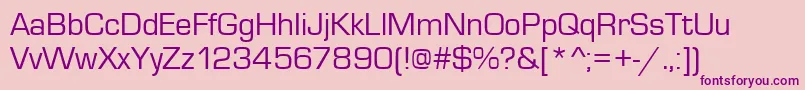 Eurostar Font – Purple Fonts on Pink Background