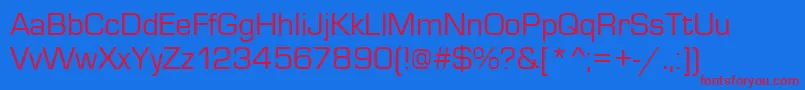 Eurostar Font – Red Fonts on Blue Background