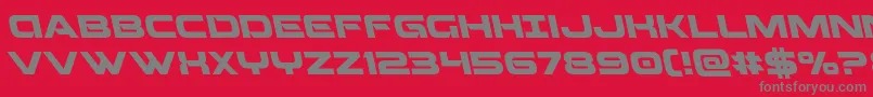 Beamweaponleft Font – Gray Fonts on Red Background