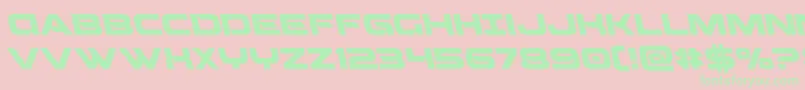 Beamweaponleft Font – Green Fonts on Pink Background