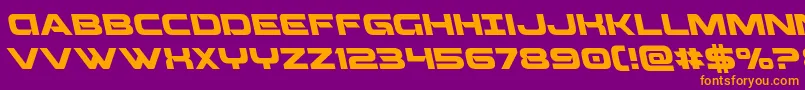 Beamweaponleft Font – Orange Fonts on Purple Background