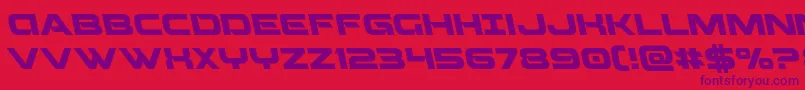 Beamweaponleft-fontti – violetit fontit punaisella taustalla