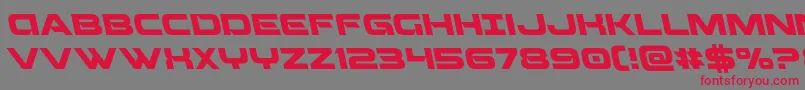 Beamweaponleft-Schriftart – Rote Schriften auf grauem Hintergrund