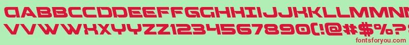 Beamweaponleft Font – Red Fonts on Green Background