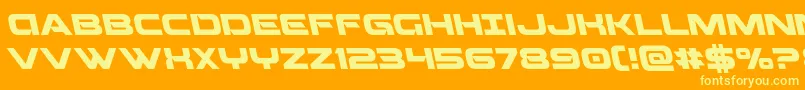 Beamweaponleft Font – Yellow Fonts on Orange Background