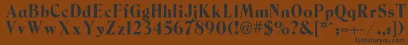 Шрифт Berns – чёрные шрифты на коричневом фоне
