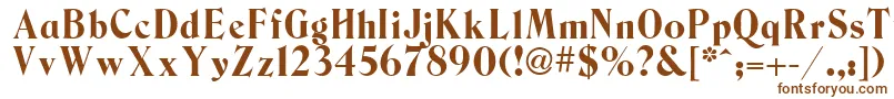 Шрифт Berns – коричневые шрифты на белом фоне