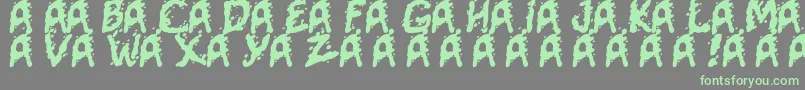 MutantSupermodel Font – Green Fonts on Gray Background