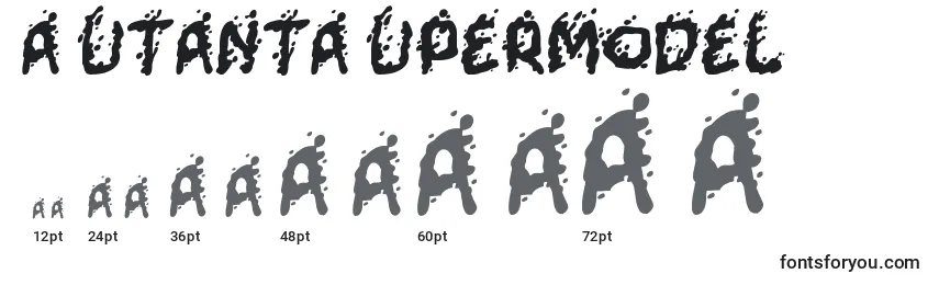 Размеры шрифта MutantSupermodel