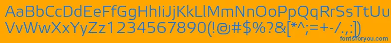 ElektraLightPro Font – Blue Fonts on Orange Background