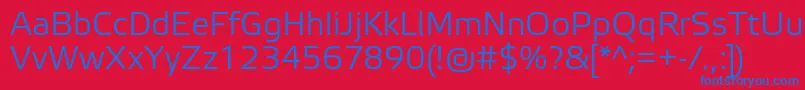 ElektraLightPro Font – Blue Fonts on Red Background
