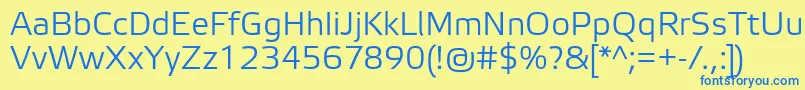 More about ElektraLightPro Font ElektraLightPro Font – Blue Fonts on Yellow Background