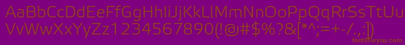 ElektraLightPro Font – Brown Fonts on Purple Background