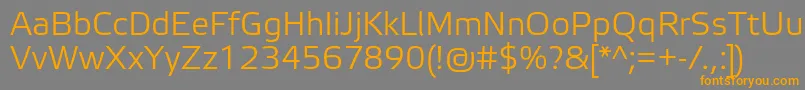 ElektraLightPro Font – Orange Fonts on Gray Background