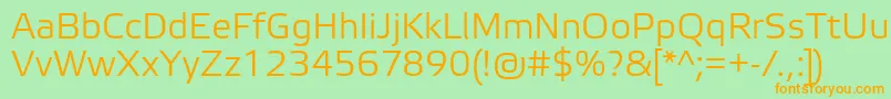 ElektraLightPro Font – Orange Fonts on Green Background