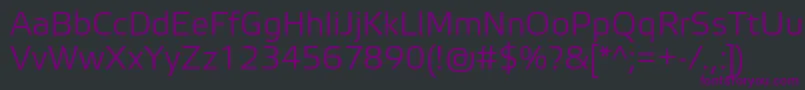Шрифт ElektraLightPro – фиолетовые шрифты на чёрном фоне