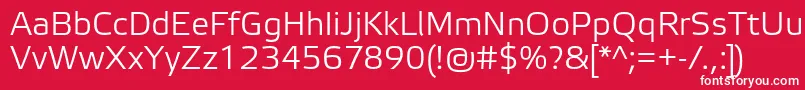 Шрифт ElektraLightPro – белые шрифты на красном фоне
