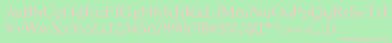 TintinabulationNormal Font – Pink Fonts on Green Background