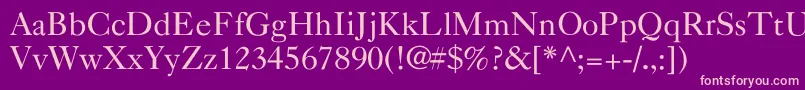 TintinabulationNormal Font – Pink Fonts on Purple Background