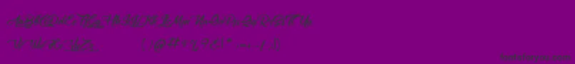 Amontillado Font – Black Fonts on Purple Background