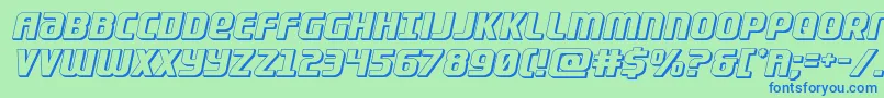 Lightsider3D Font – Blue Fonts on Green Background