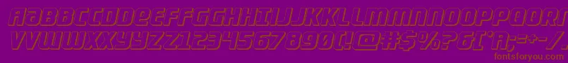 Lightsider3D-Schriftart – Braune Schriften auf violettem Hintergrund