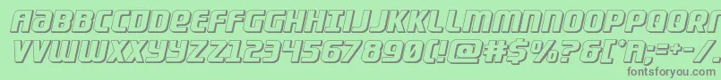 Lightsider3D Font – Gray Fonts on Green Background