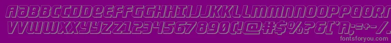 Шрифт Lightsider3D – серые шрифты на фиолетовом фоне