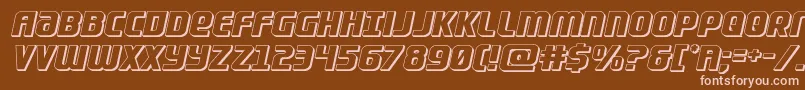 Lightsider3D Font – Pink Fonts on Brown Background
