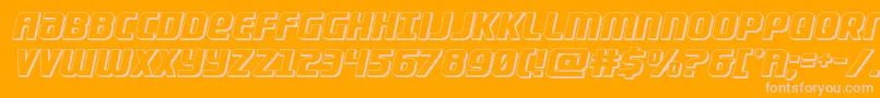 Lightsider3D Font – Pink Fonts on Orange Background