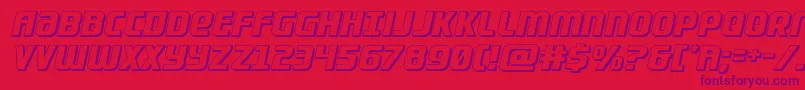 Lightsider3D Font – Purple Fonts on Red Background